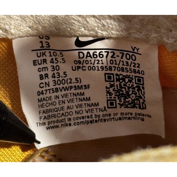 Nike Craft Mens Tom Sachs General Purpose Shoe Sz 13 Yellow DA6672-700 - Picture 15 of 15